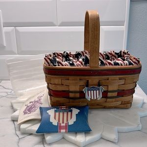 Rare Longaberger 1994 All-American Candle Basket Combo